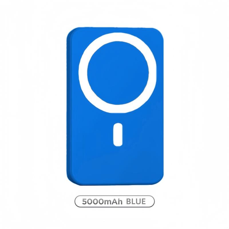 Magnetic Portable Charger 5000Mah, Magsafe-Compatible Wireless Power Bank, USB-C PD 20W Fast Charge, Slim Mini Battery Pack for Iphone 17/16/15/14/13/12, Qi for Android (Ring Included)