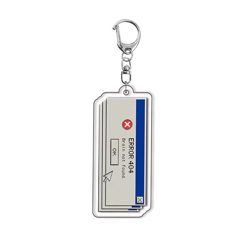 WINDOWS Computer Instructions Key Chain Keychains Ring for Accessories Bag Cartoon Pendant Keyring Jewelry Fans Friends Gifts